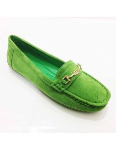 Zapato Mujer mocasin verde de Antelina