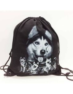 Nueva Mochila saco decorada con Lobos