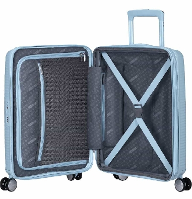 Maleta American Tourister Soundbox Pastel Blue Cabina