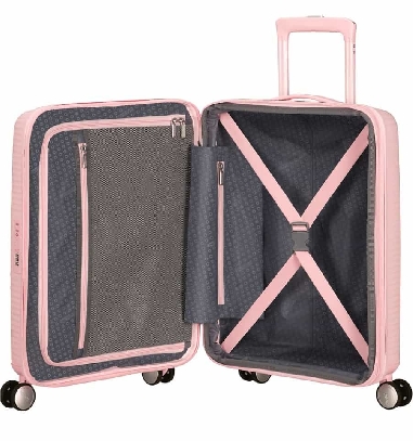 Maleta American Tourister Soundbox Pastel Pink Cabina