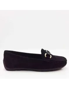 Mocasin Negro para mujer con cadena 2