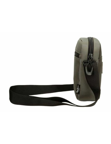 Bandolera pequeña para hombre Piel artesanal ACQ Apolo en color Negro