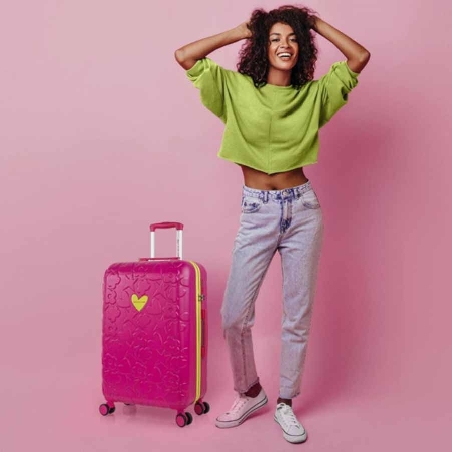 Maleta de Agatha Ruiz de la Prada Iconic Mediana Fucsia