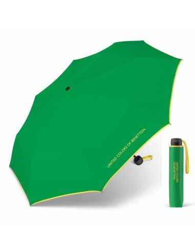 Paraguas plegable Benetton Assorted Verde