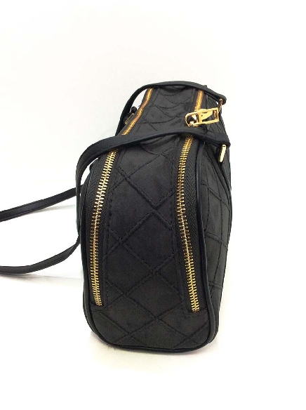 Bolso mujer Bowling Don algodon en Negro Antelina