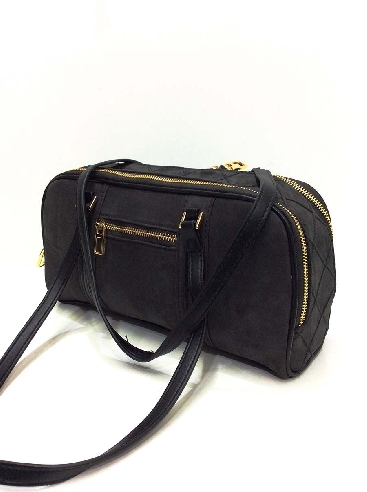 Bolso mujer Bowling Don algodon en Negro Antelina