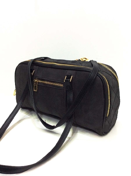 Bolso mujer Bowling Don algodon en Negro Antelina