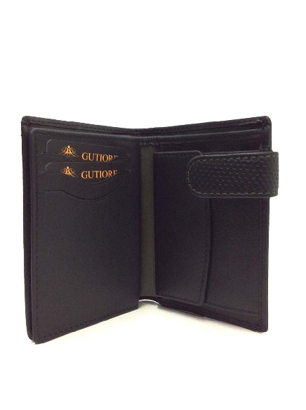 Billetera hombre piel gutiore Tauro con Monedero