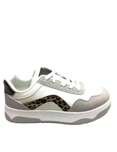 Deportivas mujer vestir Blancas Animal print 2