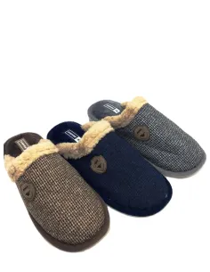Zapatillas casa Hombre Abiertas Cuadritos