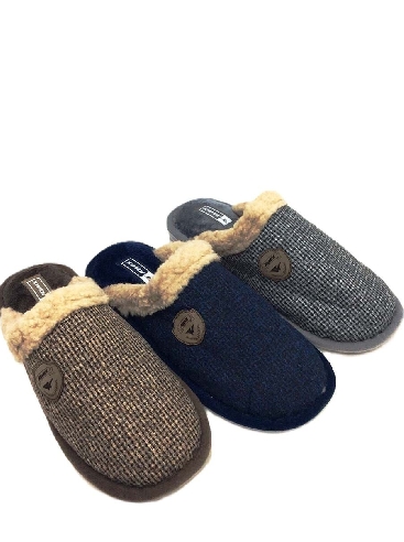 Zapatillas casa Hombre Abiertas Cuadritos