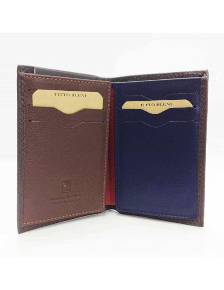 Billetera Americana para hombre de piel con monedero JL Rustic Marrón