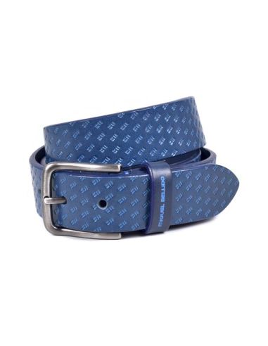 Cinturon de Cuero Miguel Bellido en Azul