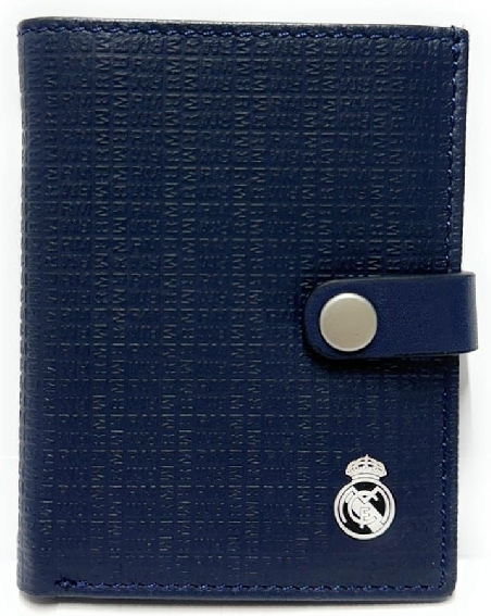 Mini Cartera del Real Madrid Champions en Piel Azul