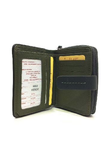 Cartera Mujer piel JL en Verde Marmol