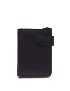 Monedero Tarjetero con Billetero Negro de JL Piel