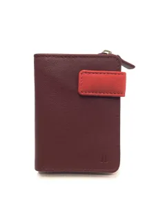 Monedero Tarjetero con Billetero Rojo de JL Piel