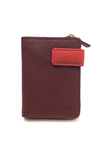 Monedero Tarjetero con Billetero Rojo de JL Piel