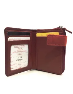 Monedero Tarjetero con Billetero Rojo de JL Piel 2