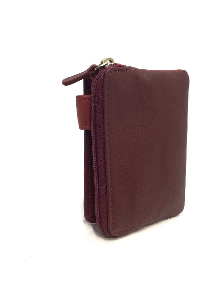 Monedero Tarjetero con Billetero Rojo de JL Piel