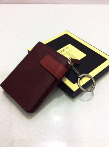 Monedero Tarjetero con Billetero Rojo de JL Piel