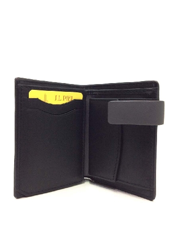 Cartera hombre original Piel Gum Negra con Monedero