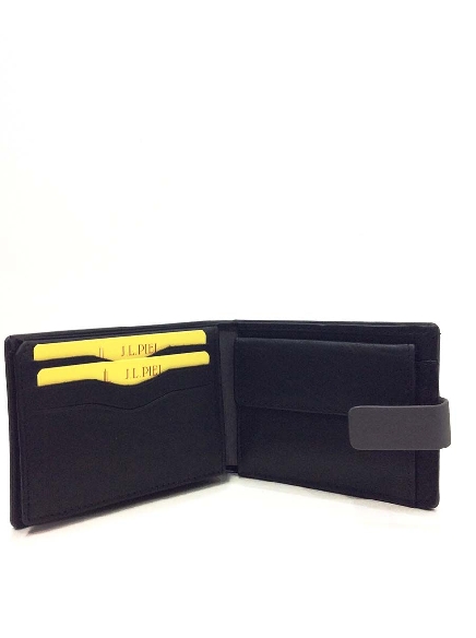 Americana hombre original Piel Gum Negra con Monedero