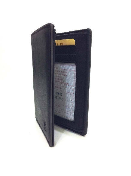 Cartera hombre original Piel Gum Negra