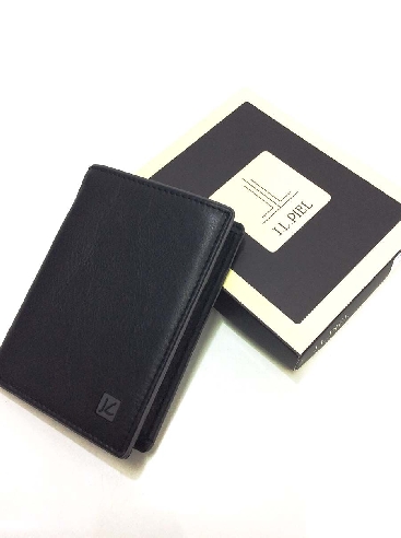 Cartera hombre original Piel Gum Negra