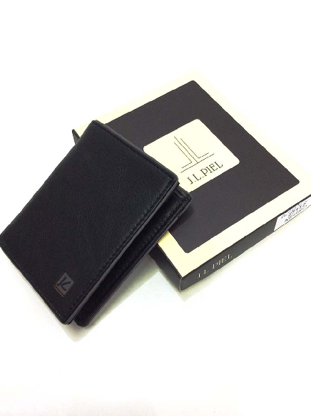 Mini Cartera hombre original Piel Gum Negra