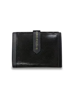 Billetero de Piel para Mujer Negro D&L Brera Pequeño