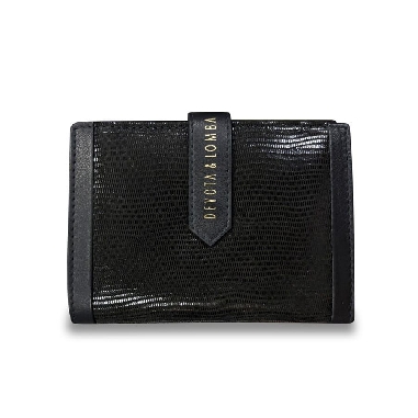 Billetero de Piel para Mujer Negro D&L Brera Pequeño