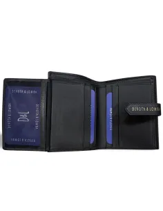 Billetero de Piel para Mujer Negro D&L Brera Pequeño 2