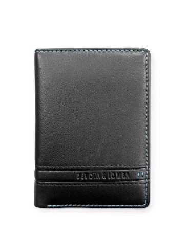 Cartera Hombre Piel Negra D&L Harvard