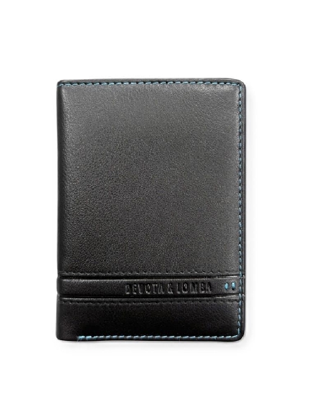 Cartera Hombre Piel Negra D&L Harvard