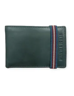 Americana Hombre Piel Verde cierre elastico con Monedero D&L Yale