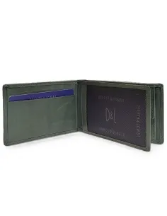 Americana Hombre Piel Verde cierre elastico con Monedero D&L Yale 2