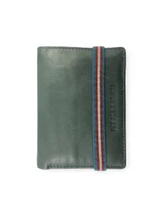 Cartera Hombre Piel Verde cierre elastico D&L Yale