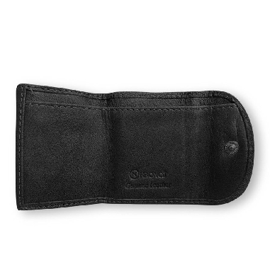 Mini monedero Billetero de Piel hombre Kronos Negro