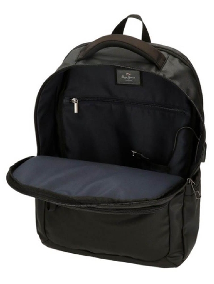 Mochila portaordenador 15,6" tres compartimentos Pepe Jeans Dortmund antracita