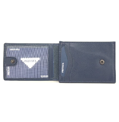 Tarjetero de piel para hombre Privata Leda
