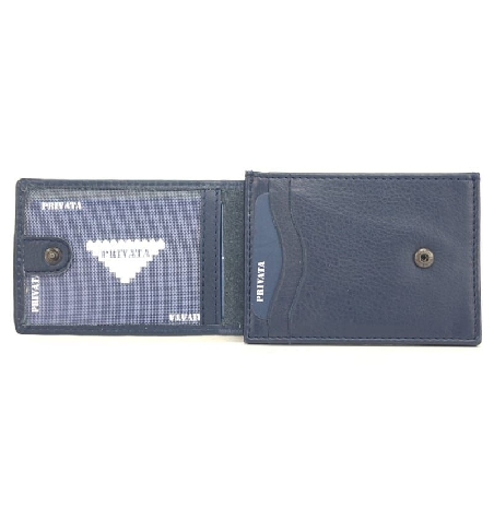 Tarjetero de piel para hombre Privata Leda