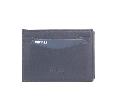 Tarjetero de piel para hombre Privata Leda