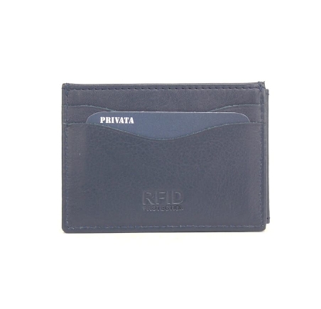 Tarjetero de piel para hombre Privata Leda