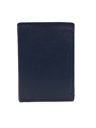 Cartera de Piel para Hombre JL Azul – Monedero Interior, Doble Billetero y RFID