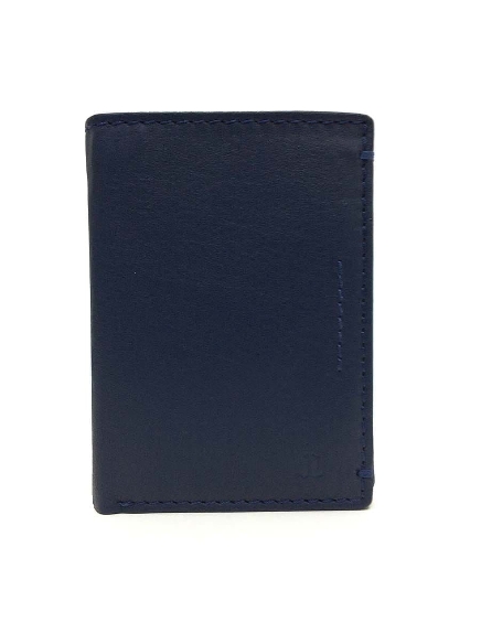 Cartera de Piel para Hombre JL Azul – Monedero Interior, Doble Billetero y RFID
