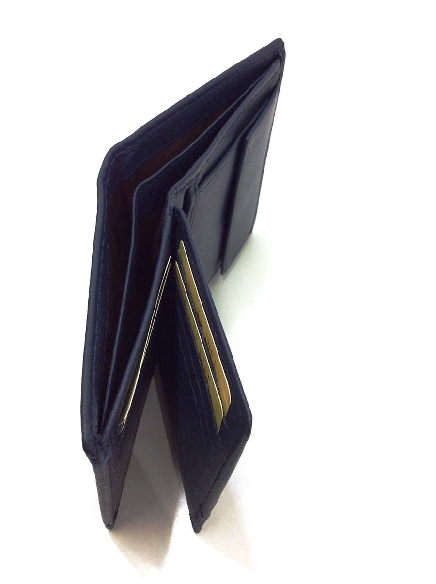 Cartera de Piel para Hombre JL Azul – Monedero Interior, Doble Billetero y RFID