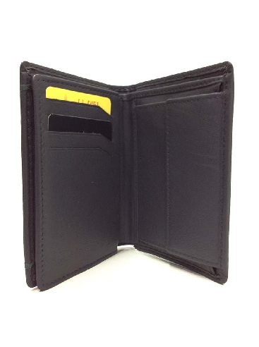 Cartera de Piel para Hombre JL Gris – Monedero Interior, Doble Billetero y RFID