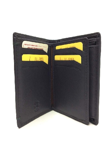 Cartera de Piel para Hombre JL Gris – Monedero Interior, Doble Billetero y RFID