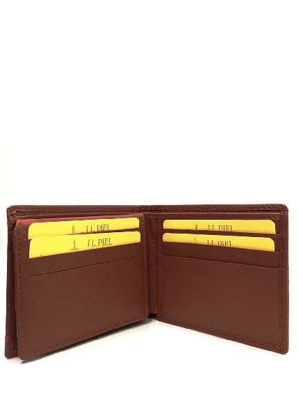 Cartera Tipo Americana para Hombre JL Piel Caldera – Doble Billetero y Tarjetero RFID